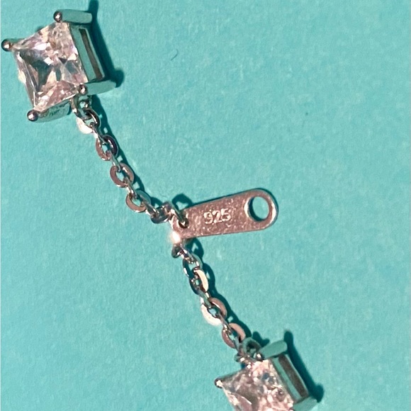 CZ 925 sterling anklet - Picture 2 of 3
